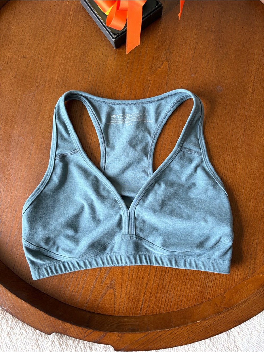 Beyond Yoga blue Racerback Sports Bra size L